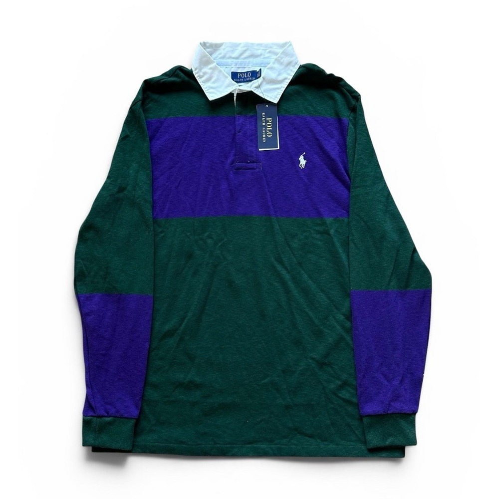 Polo Ralph Lauren Rugby Long Sleeve Shirt Classic Fit Striped Men's Size Large L